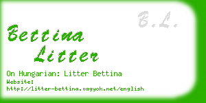 bettina litter business card